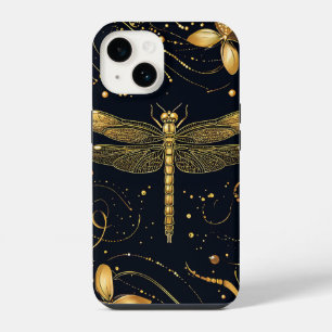 Coque Pour iPhone 14 Libellule dorée