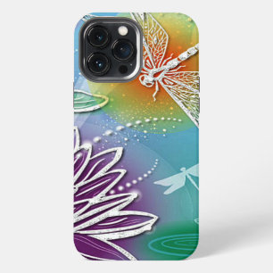 Etui iPhone 13 Pro Max Libellule Hip Jolie Moderne Art Floral Été
