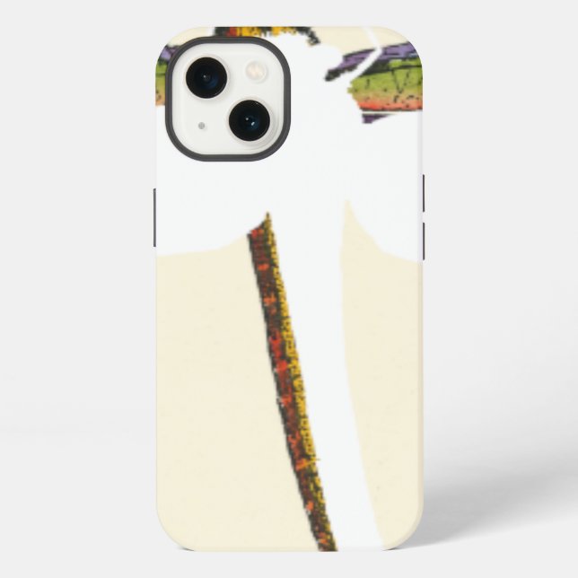 Coque iPhone Libellule miniature sur fond blanc (Verso)