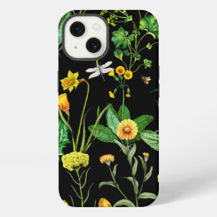 Etui iPhone 13 Libellules et abeilles sur plantes aromatiques