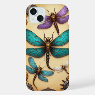 Coque iPhone 15 Plus Libellules Steampunk