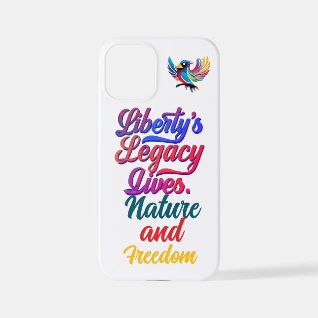 Coque iPhone Liberty's Legacy Lives - Elegant Bird Design - (Verso)