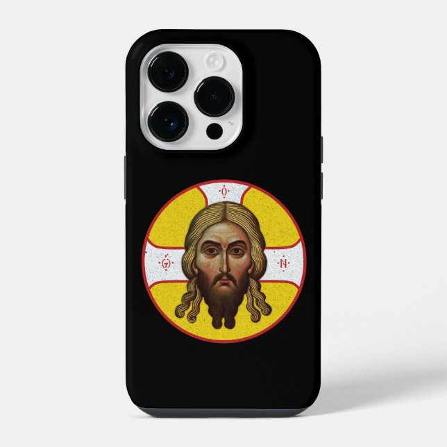 Coque iPhone L'icône orthodoxe du visage du Christ (Verso)