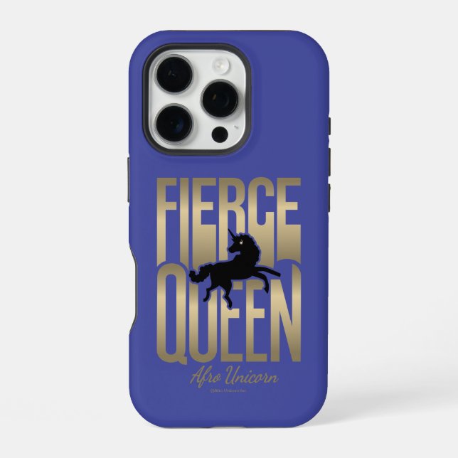 Coque iPhone Licorne Afro Reine Fière (Verso)