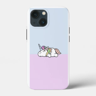 Etui iPhone 13 Mini Licorne Arc-en-Ciel Mignonne Drôle, Mamacorne, Mam