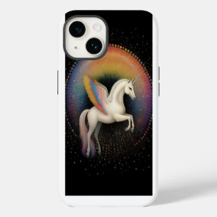 Coque Pour iPhone 14 Licorne Galactique Étoiles de Couleurs de l'Espace