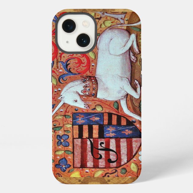 Coque iPhone LICORNE Marque de fabrique parchemin Brun (Verso)