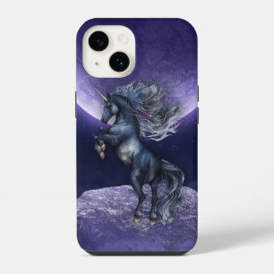 Coque Pour iPhone 14 Licorne Moon Purple