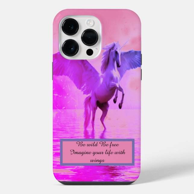 Coque iPhone Licorne Pégase Cheval  (Verso)