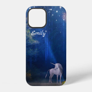 Coque iPhone 12 Licorne sous les étoiles Personnalisé