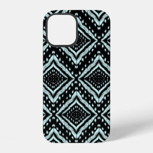 Coque iPhone 12 Ligne Abstraite, Belle, motif sans soudure Ikat, B