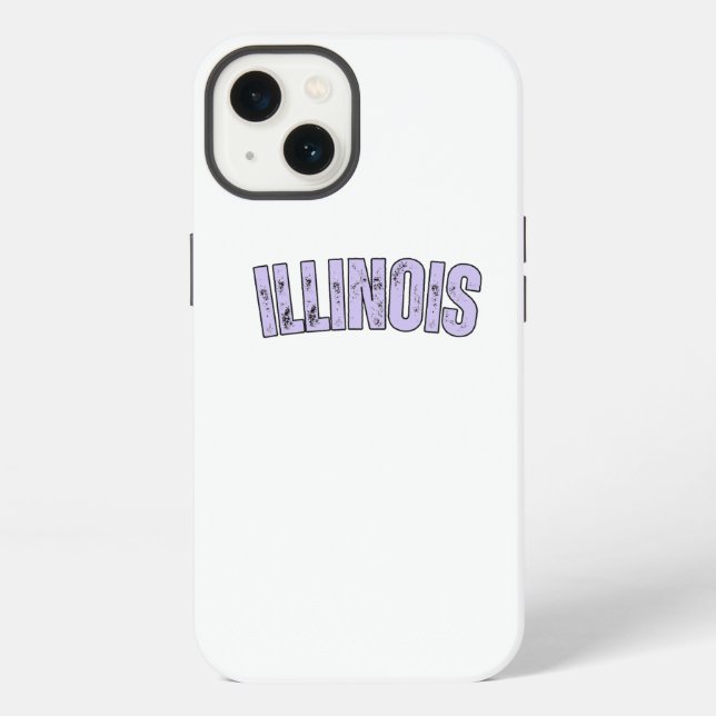 Coque iPhone Ligne pourpre Illinois (Verso)