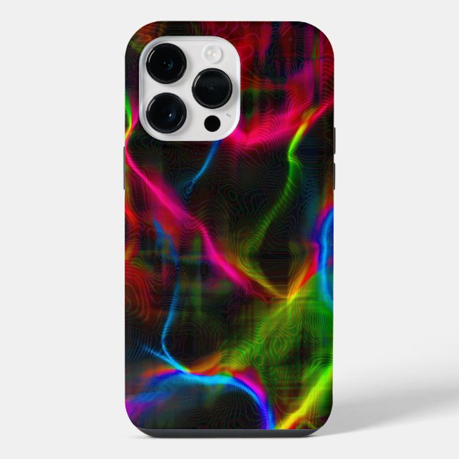 Coque iPhone Lignes abstraites colorées mignonnes  (Verso)