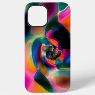 Coque iPhone 12 Pro Max Lignes abstraites torsadées colorées dans une scul
