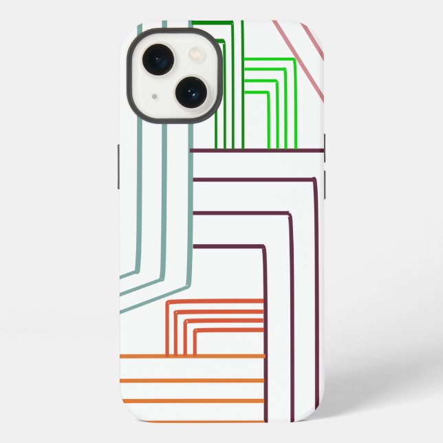 Coque iPhone Lignes Art Déco  (Verso)