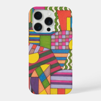 Coque iPhone 15 Pro Lignes Colorées du Chaos