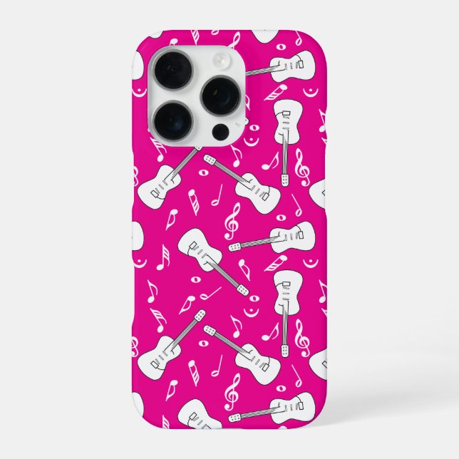 Coque iPhone Lignes de guitare notes de musique  (Verso)
