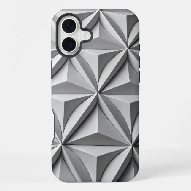 Coque iPhone Lignes d'intersection pliées d'origami Abstrait (Verso)