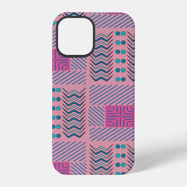 Coque iPhone Lignes et Formes Géométriques Abstraites | (Verso)