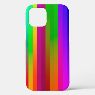 Coque iPhone 12 lignes verticales parallèles simples arrière - pla