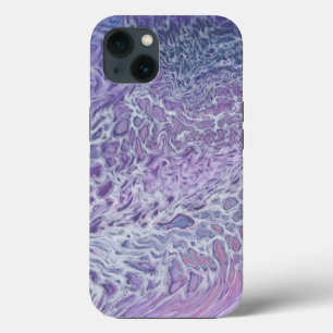 Etui iPhone 13 Lilac Acrylique Pourrissant L'Art Fluide Abstrait