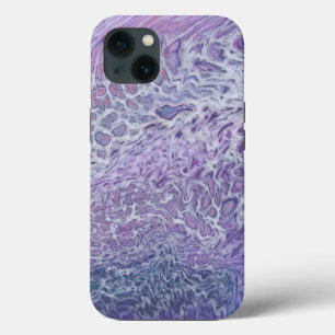 Etui iPhone 13 Lilac Acrylique Pourrissant L'Art Fluide Abstrait