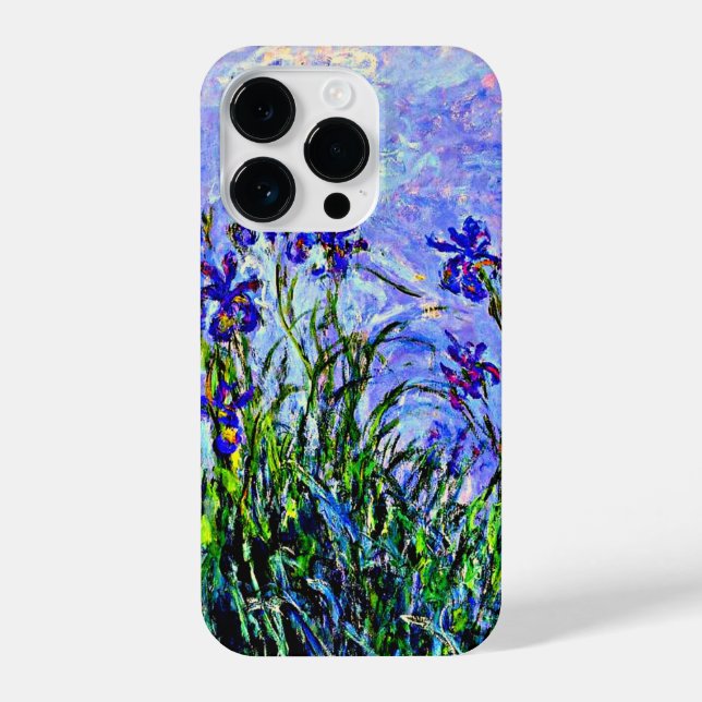 Coque iPhone Lilac Irises, célèbre peinture de Monet, (Verso)