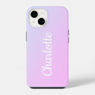 Coque Pour iPhone 14 Lilac Moderne Ombré Personnalisé