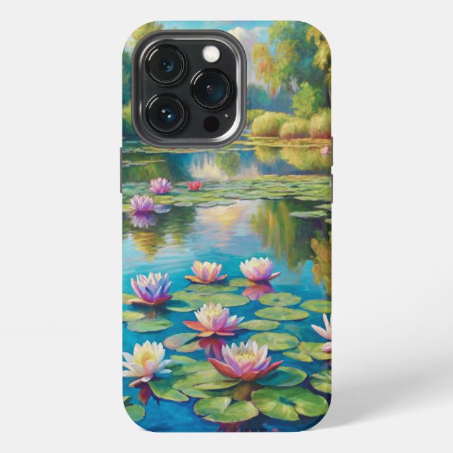 Coque iPhone Lilies in the River (Dos)