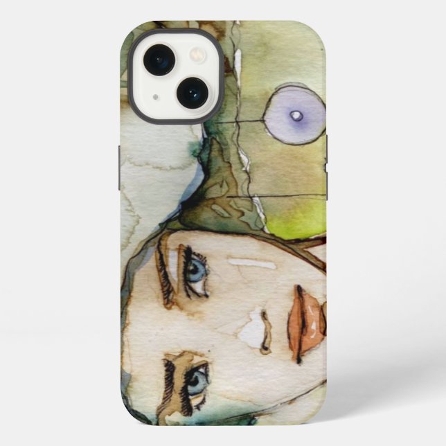 Coque iPhone L'illusion d'une belle fille délicate (Verso)
