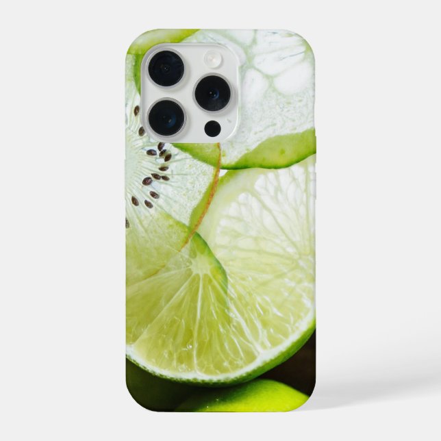 Coque iPhone Limes, Kiwis et concombres (Verso)