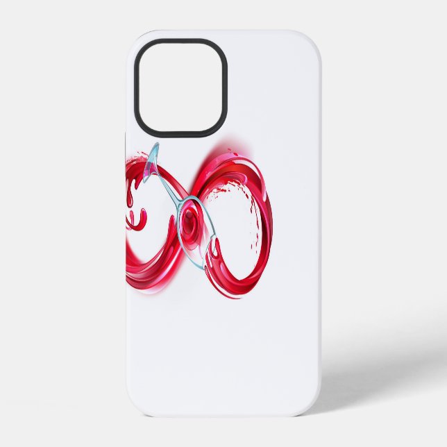 Coque iPhone L'infini avec du vin rouge (Verso)