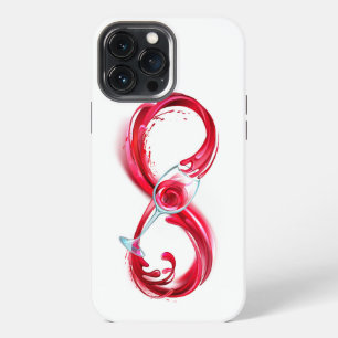 Etui iPhone 13 Pro Max L'infini avec du vin rouge