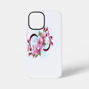 Coque iPhone 12 Mini L'infini avec fleurs de cerisier