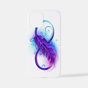 Coque iPhone 12 Mini L'infini avec plume violette