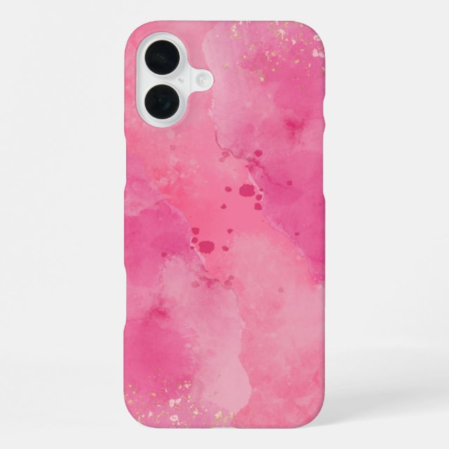 Coque iPhone Linktree Aquarelle Rose | (Verso)