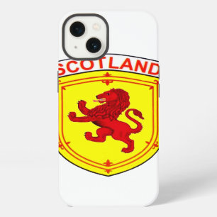 Etui iPhone 13 Lion déchaîné d'Écosse, drapeau/bannière/emblème a