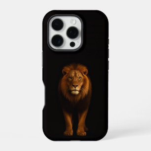 Coque iPhone 16 Pro Lion majestueux Black 4 Luxe iPhone 16 Pro