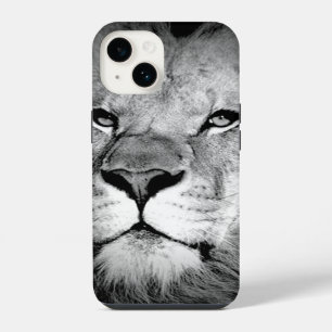 Coque Pour iPhone 14 Lion Noir & Blanc