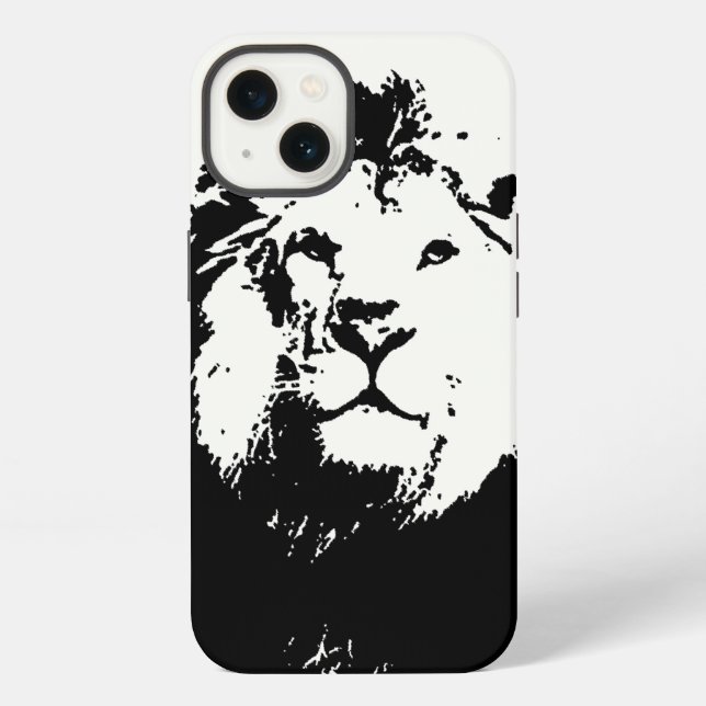 Coque iPhone Lion Pop Art (Verso)