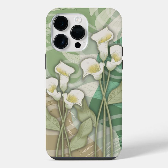 Coque iPhone Lis abstraits (Verso)