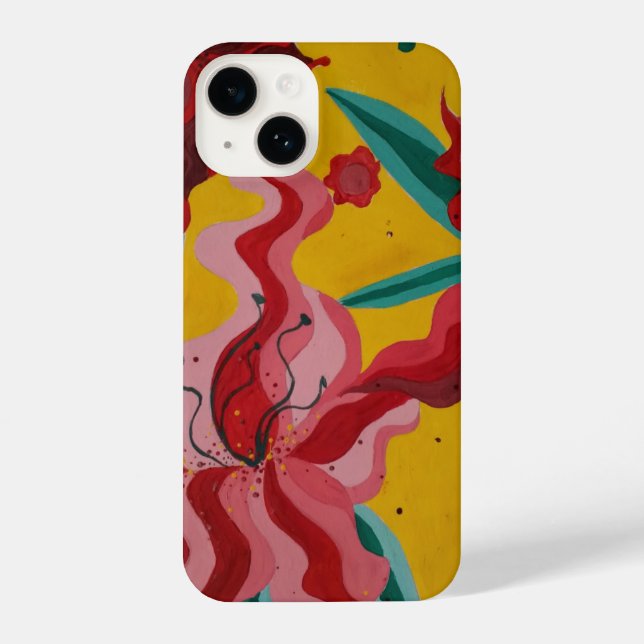 Coque iPhone lis, fleurs, abstraction, abstraction, abstraction (Verso)