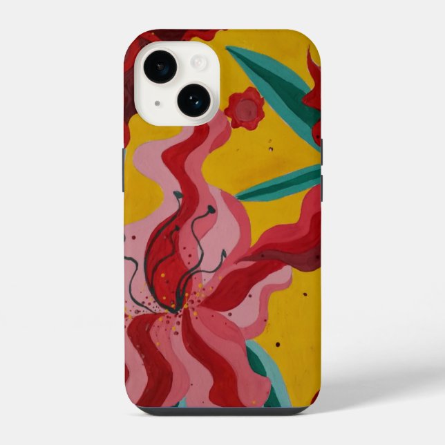 Coque iPhone lis, fleurs, abstraction, abstraction, abstraction (Verso)