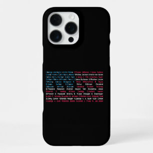 Coque iPhone 16 Pro Max Liste 46 Présidents des États-Unis Fun His