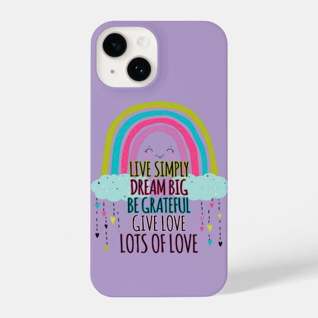 Coque iPhone Live Simply Dream Big Be Grateful Give Love (Verso)