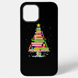 Coque iPhone 12 Pro Max livre sapin de noël joyeux noël bibliothécaire