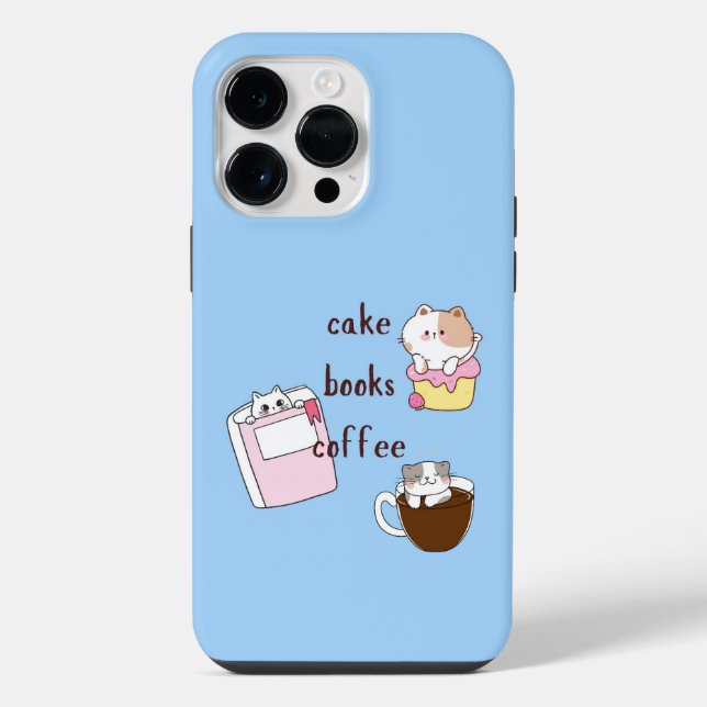 Coque iPhone Livres de gâteau Café (Verso)