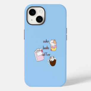 Coque Pour iPhone 14 Livres de gâteau Café