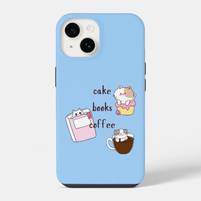 Coque iPhone Livres de gâteau Café (Verso)