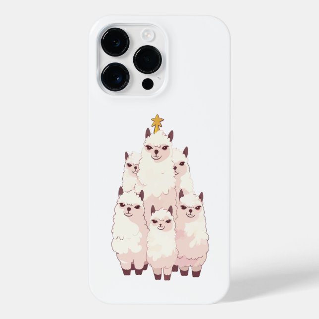 COQUE iPhone LLAMA ARBRE DE NOËL (Verso)
